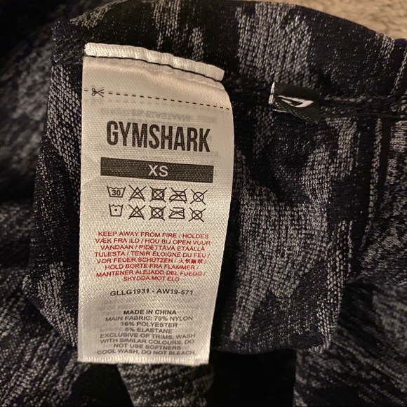 SOLD! GYMSHARK - Black Camo Seamless - XS - Picture 7 of 7